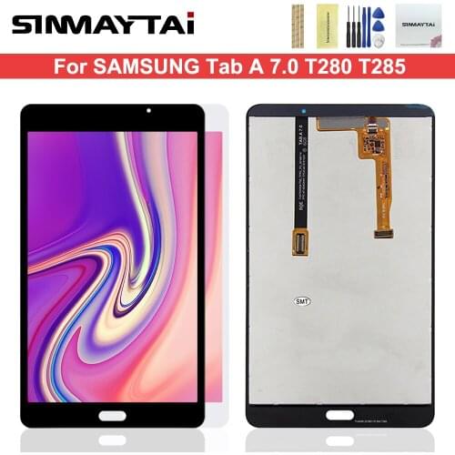Sinmaytai For Samsung Galaxy Tab A 7.0 T280 T285 LCD Display Monitor + Touch Panel Screen Glass Digitizer Assembly Replacement