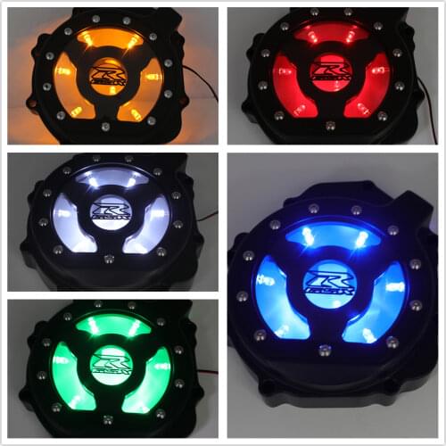 LED Yellow Engine Stator Cover See Through For Suzuki 2005-2008 Gsxr 1000 w/ Gasket Aftermarket Free Shipping Motorcycle Parts