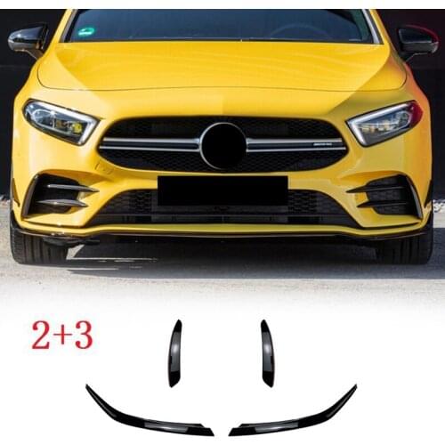 4Pcs Front Lower Bumper Splitter Spoiler Canardr ​Trim for Mercedes-Benz a Class W177 A180 A200 A220 A250 for AMG 2019