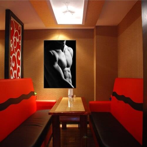 Wall Art Deco Sexy Muscular Man Poster Canvas Painting Home Decor Bedroom Fitness Modern Printmaking Mural Artwork