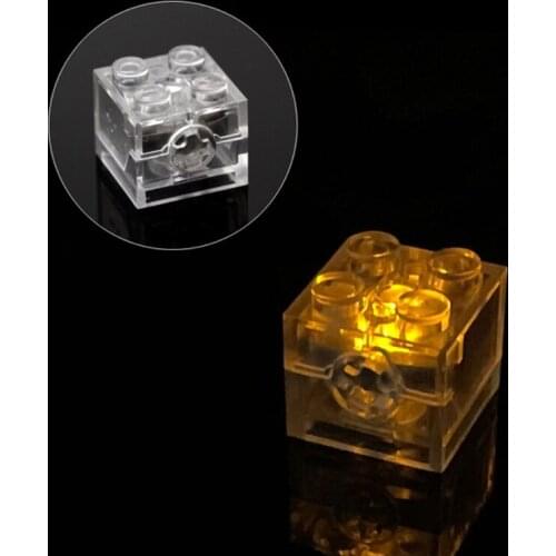 Light Brick Luminous Lamp Accessories Flash Luminous Building Blocks DIY Toys Color LED Lights D5QA