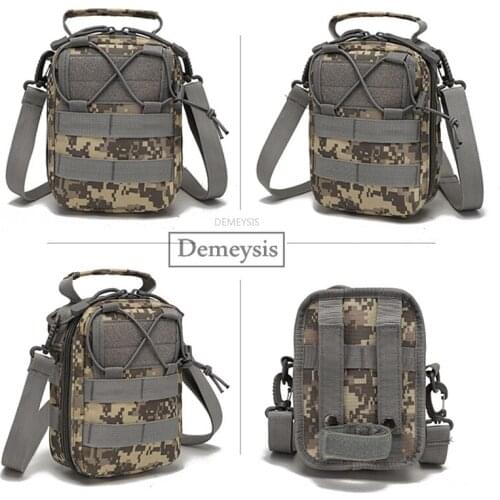 Tactical Molle Shoulder Bag Hiking Camping Climbing Fishing Hunting Phone Bag Cycling Portable Combat Army Trekking Travel Bags