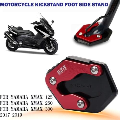 For YAMAHA X Max 125 250 300 Xmax300 2017-2019 Foot Side Stand Support Extension Enlarger Kick Pad Plate Bracket Kickstand Motor