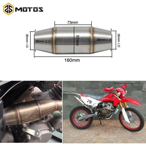 ZS MOTOS Motorcycle Exhaust Pipe 35MM Muffler Catalyst Expansion Chamber For CRF RMZ DRZ KTM YZF KXF CRF WRF WR YZ Exhaust