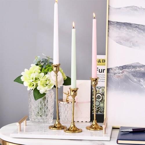 Retro 1/3 Pcs Metal Candle Holder Party Wedding Fashion Hotel Living Room Metal Candle Holder Decoration Home Decoration Gift