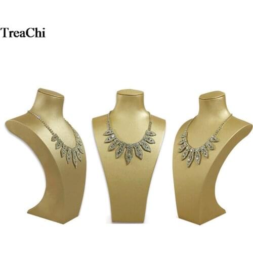 1PC Gold Necklace Jewelry Display Bust Window Store Resin Pendant Exhibition Mannequin Rack Counter Pear Necklace Display Stand