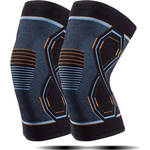 2 Pcs Nylon Elastic Rotective Knee Pads Support For Joint Pain Relief Running Cycling Basketball Knitted Knee Protector Sleeve