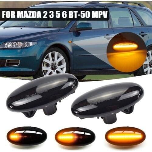 2 Pieces LED Dynamic Turn Signal Side Marker Light Sequential Blinker Light For Mazda 2 For Mazda 3 5 6 BT-50 MPV