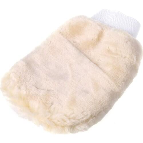 2021 New High Quality Synthetic Lambswool Polish Wash Mitt Soft Sheepskin Car Clean Glove