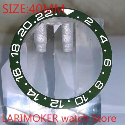 BLIGER 2021 brand new high-quality 40mm green rotating glass bezel, suitable for 43mm mens watch with automatic winding