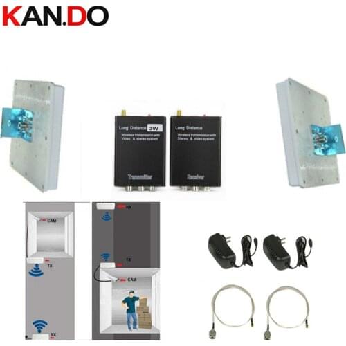 25 floor elevator cctv monitor 3W 2.4G transceiver amplifer cctv 2.4G Wireless video audio transmitter receiver cctv transmitter