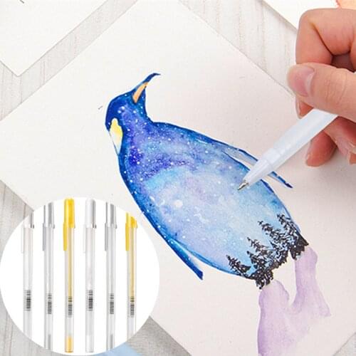 3Pcs Premium White Gel Pen Set Fine Tip Sketching Pens for Artists Black Papers Drawing Design Illustration Art Supplies