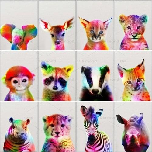 Diamond Embroidery Owl Elephant Bear Mosaic Diamond Painting Animals Cross Stitch Rhinestones Handmade Gift Home Decoration