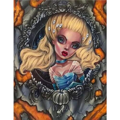 Customzied photo unfinished diy 5d diamond Painting girl full square round drill diamond embroidery mosaic wall stickerZP-2829