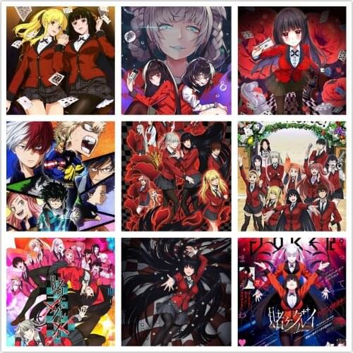 Anime Jabami Yumeko Kakegurui Gambaling Full Round 5D DIY Diamond Painting Embroidery Mosaic Pictures Of Rhinestones Home Decor