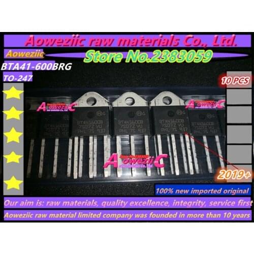 Aoweziic 2019+ 100% new imported original BTA41-600B BTA41-600BRG BTA41600B TOP-3 three terminal triac 600V 40A