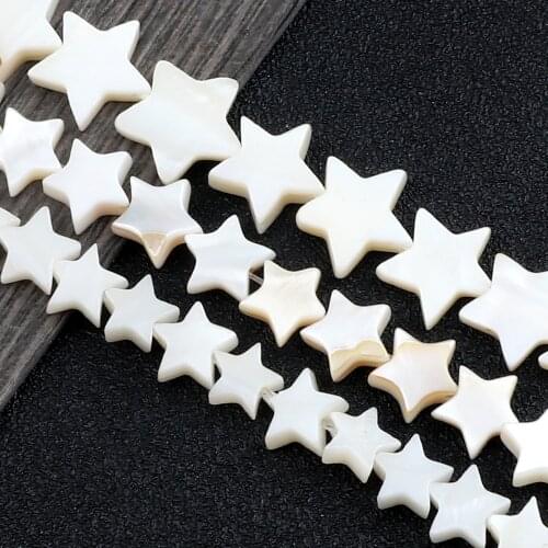8MM Primary Color Star Shape Mother of Pearl Beads Wholesale 1 Strand Freshwater shell Bead For DIY Bracelet Jewelry Making Gift