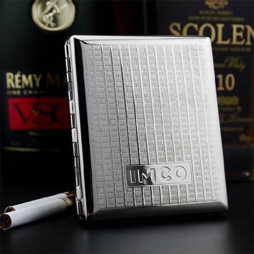 IMCO Luxury Cigarette Case Cigar Box Genuine Pure Copper Tobacco Holder Pocket Storage Container Smoking Cigarette Accessories