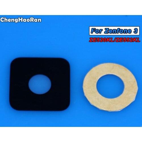 ChengHaoRan 2pcs Rear Back Camera Glass Lens For Asus Zenfone 3 ZE520KL ZE552KL/ 3 Max ZC553KL Camera Glass Lens cover + sticker