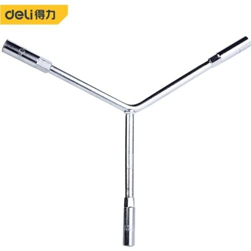 Deli Fixed Head Combination Spanner Wrench Handle Wrenches Socket Wrench Y-type Socket Spanner Car Repair Hand Tool High Quality