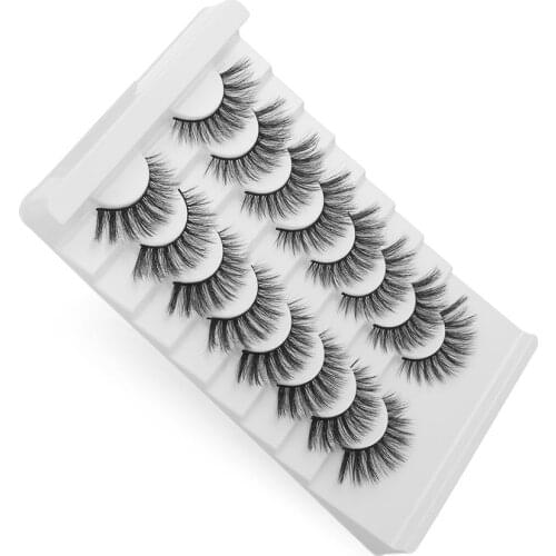 Handmade Long Natural Eye Makeup Tools Wispies Fluffy Full Volume Thick Eye Lash Extension 3D Mink False Eyelashes