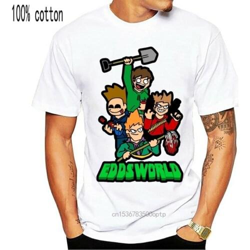 Eddsworld T Shirt Short Sleeve T-shirt Men Hipster Kpop Cotton Big Size Funny T Shirts