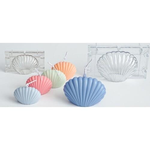 Large/Small Size Small Shell Shape Candle Mould Soy Wax Essential Oil Aromatherapy Candle DIY Candle Material Mold Silicone Mold