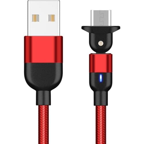 2020 New Data Cable 180 Degree Rotation Fast-speed Charging Cable Nylon Braid Game Cable For IOS Andriod Mobile Phones Computers