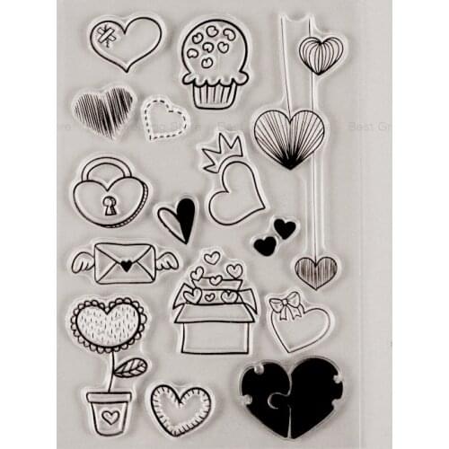 Cute Heart Stamps Cupcake Kids Craft Clear Stamps scrapbook album embellishment