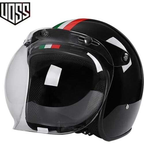 VOSS open face 3/4 motorcycle motorcross Casco Capacete helmet, scooter helmet Vintage retro motorcycle safety helmet