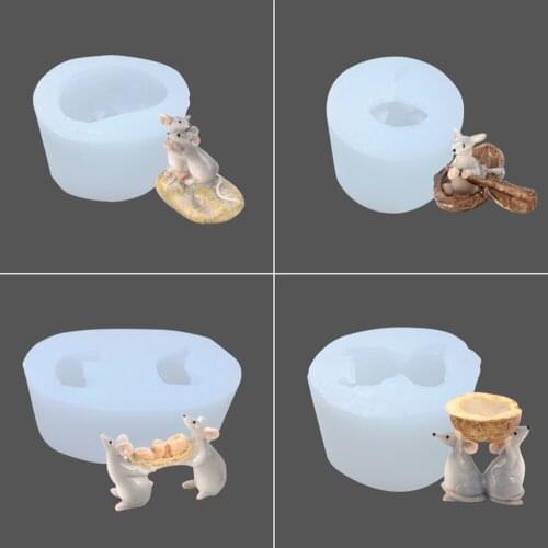 Mouse liquid silicone mold ice cream cake mold DIY baking mold handmade soap silicone mold 2019 New Arrival