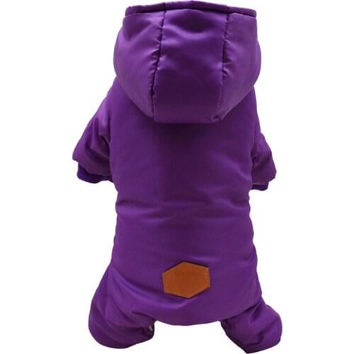 New Winter Dog Clothes S-XXL Soft Fleece Dog Jumpsuit Small Puppy Coat Pet Outfits 4-legged Windproof Warm Dog Hoodie Clothing