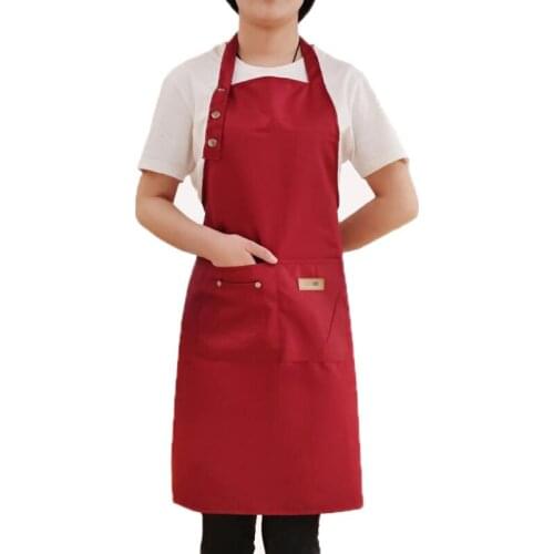 New 1pc Pure Color soft Cooking Kitchen Apron For Woman Men Chef Waiter Cafe Shop BBQ Hairdresser Aprons Custom Logo Gift Bibs