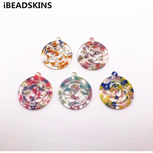 New arrival! 39x34mm 50pcs/lot acetic acid flower-shape charms for earrings accessories/Earring parts Jewelry Findings making