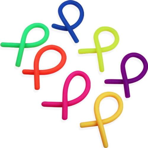 New TPR Soft Glue Toys Elastic Noodles Decompression Artifact Vent Noodles Elastic Rope Noodles