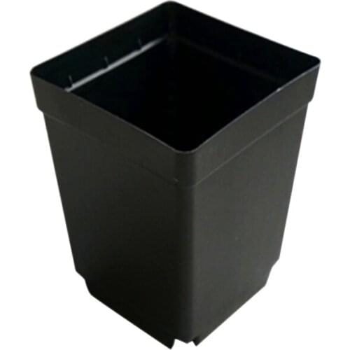 100PCS Plant Disposable Flower Pot Small Black Square Cutting Seedling Plastic Square Pot CNIM Hot