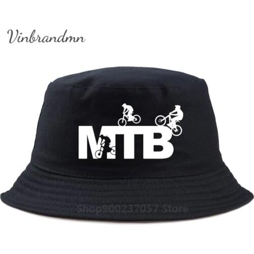 Summer Breathable MTB Cycle Logo Funny Mountain Biker Biking Cotton Panama Bucket Hat Popular Teenage Fisherman Hat