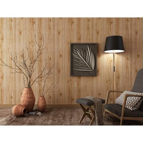 Q QIHANG Chinese Retro Nostalgic Antique Wooden Board Personality Tea House Clothing Store Background PVC Wallpaper Roll 5.3m2