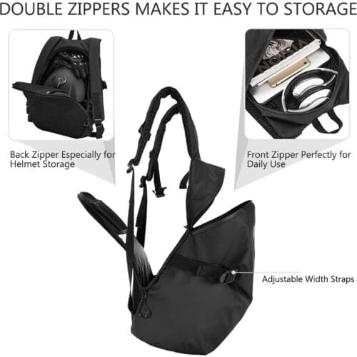 Adjustable Men Backpack Wearproof Material Bag Gift for Motorcycle Bicycle Rider Outdoor Travel Backpack