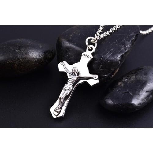 S925 Sterling Silver Jesus Cross Pendant