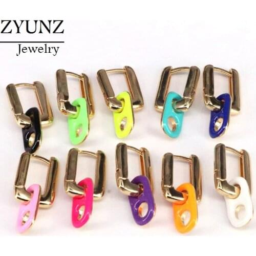 4 Pairs, Fashion for Women Colorful Enamel Earrring Drop Dangle Earrings Hanging Mask Shaped Earrings Party Jewelry Gifts