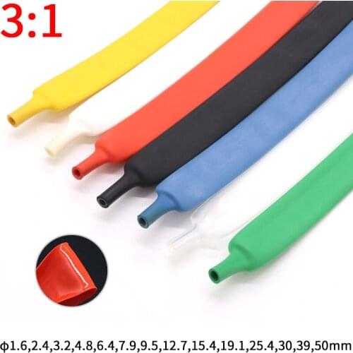 Diameter 3.2mm Heat Shrink Tubing 3:1 Ratio Dual Wall Thick Glue Waterproof Wire Wrap Insulated Adhesive Lined Cable Slveeve