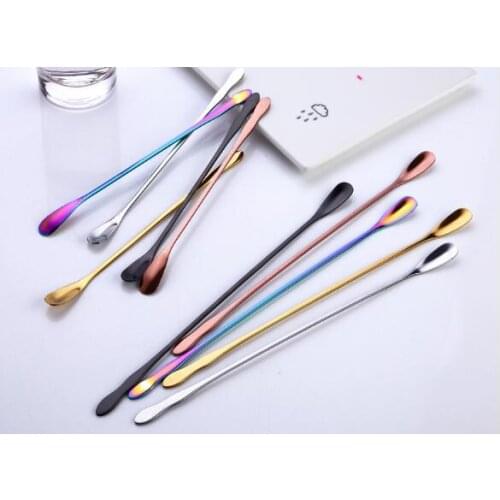 Creative coffee spoon with stainless steel gourd-handle ice spoon