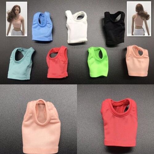 In Stock 1/6 Scale Female Figure Accessory Sexy Vest Clothes Candy Colors Model for 12'' Action Figure Body
