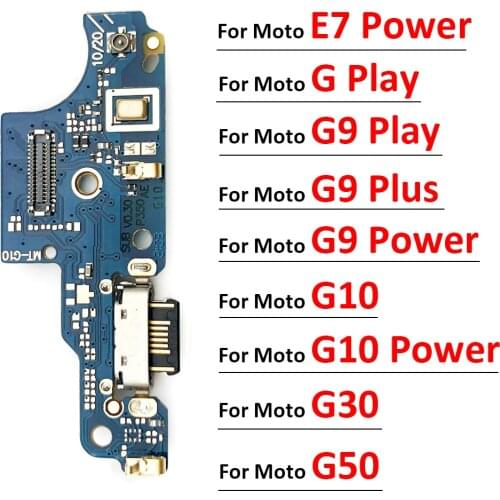 USB Charger Dock Connector Charging Board Port Microphone Flex Cable For Moto G Pro Stylus G Play G30 G10 E7 G9 Power Plus