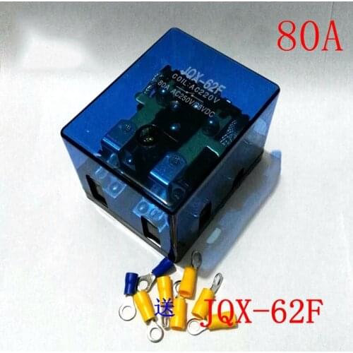 1pcs Jqx-62f 2Z high current 62F high power relay dual power supply 80A 24V 12V 220V