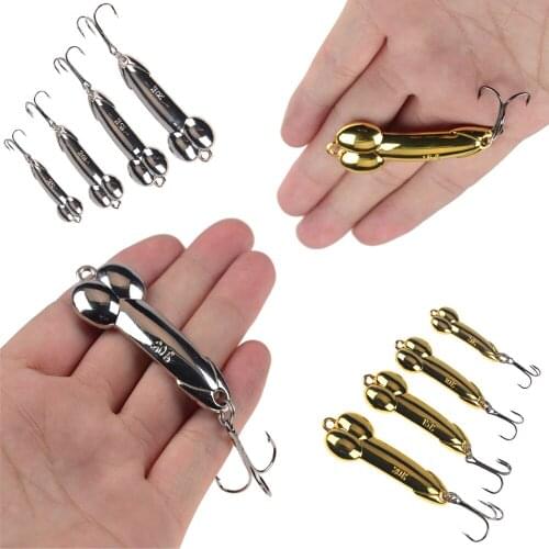 1pcs DD Metal Fishing Lure Treble Hook 5g 10g 15g 20g Silver Gold Metal Sequins Spinnerbait Treble Hook Hard Bait Fishing Tackle