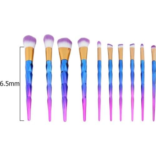 10pcs/lot Multifunctional High Quality Diamond Makeup Brushes Spiral Handle Make up Tools Foundation Makeup Brushes DD