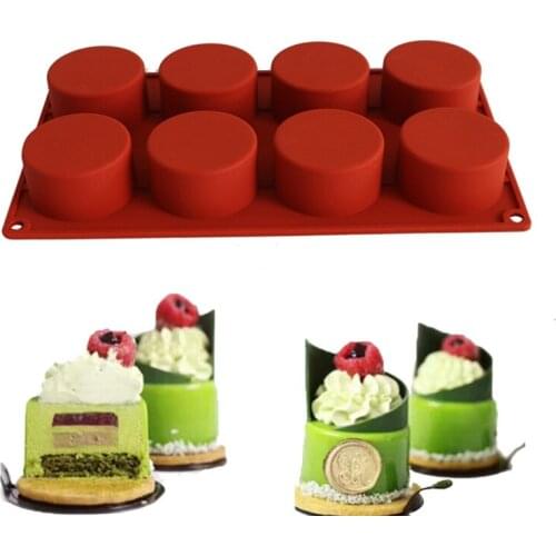 8-conjoined cylinder mousse cake mold Cake Decorating Tools Bakeware French Dessert Mousse Cake Mold