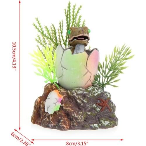 Aquarium Fish Tank Decoration Baby Dinosaur Oxygen Air Operated Wheel Ornament -W2 10
